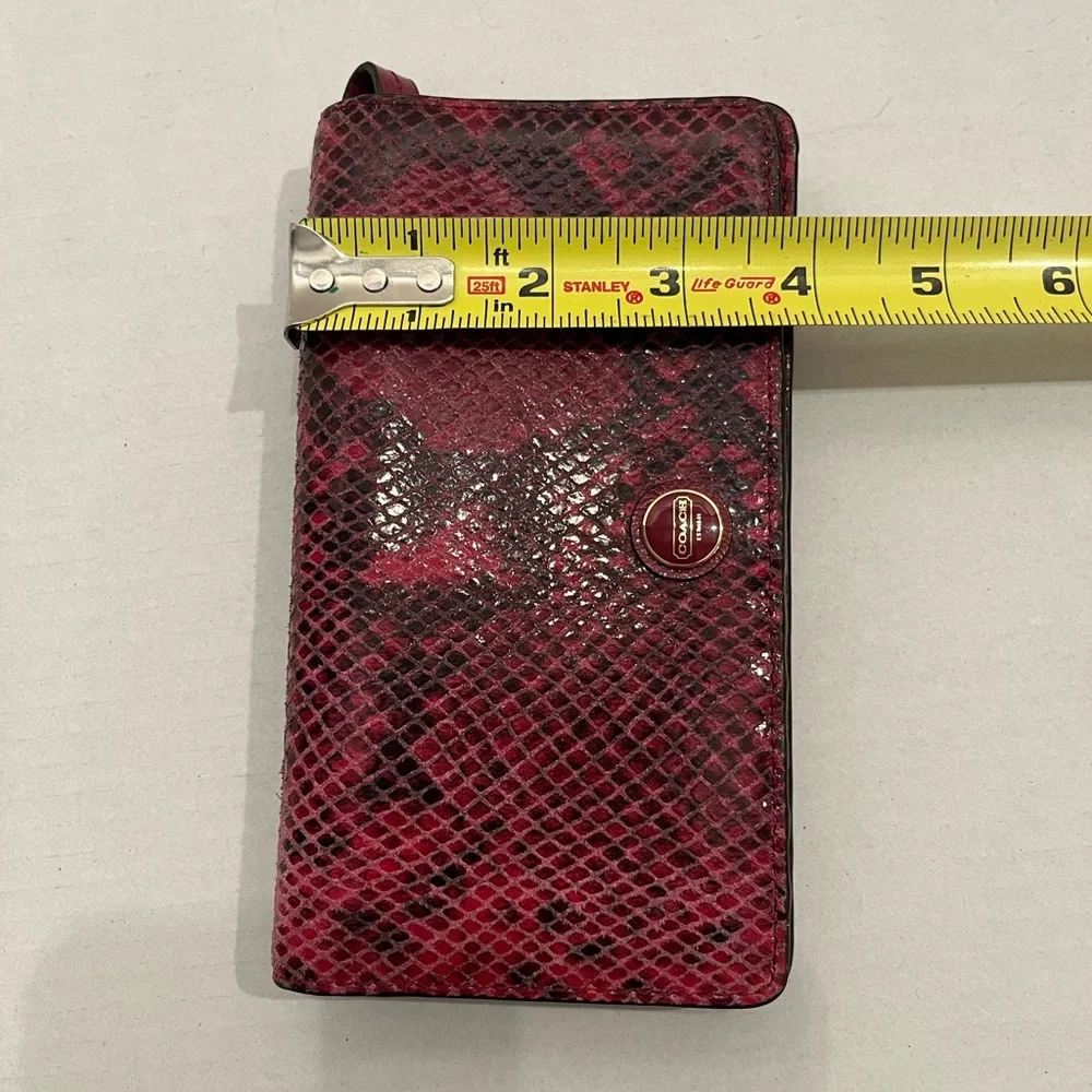 Coach Fuchsia Snakeskin Wallet - Picture 10 of 10